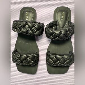 GUESS Black Braided Sandals